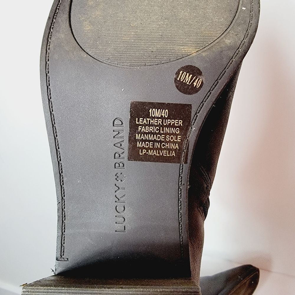 Lucky Brand Malvelia Rustic Grey Leather Ankle Boot Size 10 - Picture 10 of 12